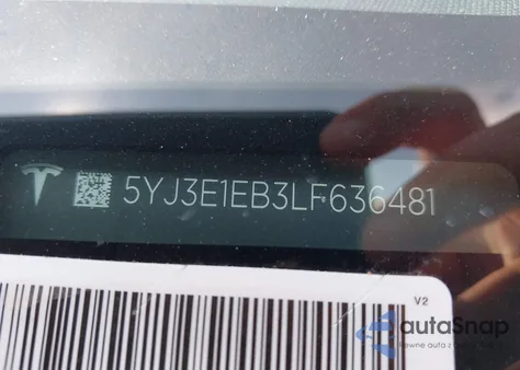 2020 Tesla Model 3 Long Range Dual Motor All-Wheel Drive from USA, damaged, VIN 5YJ3E1EB3LF636481